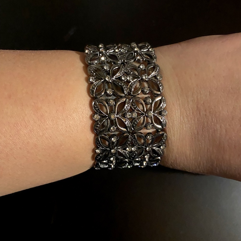 Dark silver bracelet.